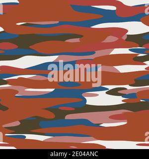 Nahtloses, unifarbenes, flaches Camo-Digitalmuster Stockfoto