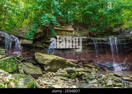 West Cliff Falls Niagara Escarpment Hamilton Ontario Kanada Stockfoto