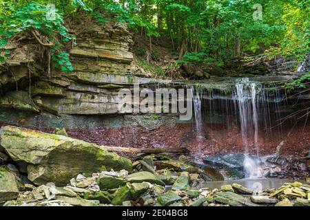 West Cliff Falls Niagara Escarpment Hamilton Ontario Kanada Stockfoto