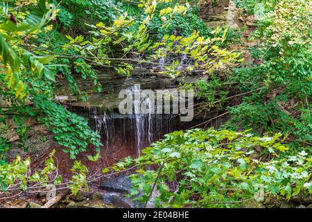 West Cliff Falls Niagara Escarpment Hamilton Ontario Kanada Stockfoto