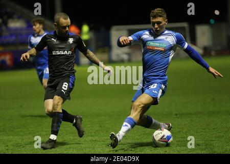 BARROW IN FURNESS, ENGLAND. 29. DEZEMBER während des Sky Bet League 2 Spiels zwischen Barrow und Tranmere Rovers in der Holker Street, Barrow-in-Furness am Dienstag 29. Dezember 2020. (Kredit: Mark Fletcher, Mi News) Kredit: MI Nachrichten & Sport /Alamy Live Nachrichten Stockfoto