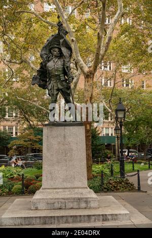 Abingdon Square doughboy Statue im Park Manhattan NYC Stockfoto