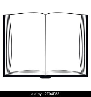 Icon offenes Buch, Mock up Buch weiße Seiten, Vektor-Konzept Bild Bibel, Koran Stock Vektor