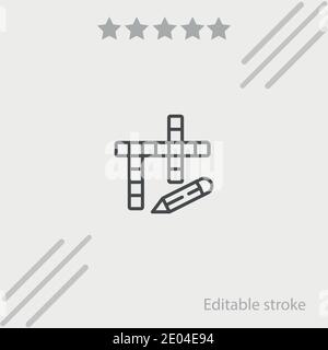 Kreuzworträtsel Vektor-Symbol Moderne einfache Vektor-Illustration Stock Vektor
