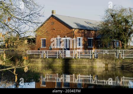 Szene aus Trent Lock, Long Eaton, Derbyshire, UKroof Stockfoto