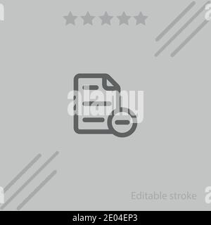 Datei löschen Button Vektor-Symbol Moderne einfache Vektor-Illustration Stock Vektor