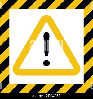 Gefahrensymbol, Ausrufezeichen, Warnhinweis, Vektor gestreift Hintergrund, Gefahrensymbol Sicherheit, Achtung Stock Vektor