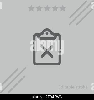 Zwischenablage löschen Schaltfläche Vektor-Symbol Moderne einfache Vektor-Illustration Stock Vektor