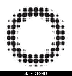 Circle Donut Halbtoneffekt, Vektor Kreis Donut Comic Manga Anime Halbtoneffekt Stock Vektor