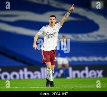 Brighton, Großbritannien. Dezember 2020. Amex Stadium, Brighton, 29. Dezember 2020 Arsenal's Granit Xhaka Bildnachweis: Kredit: Mark Pain/Alamy Live Nachrichten Stockfoto