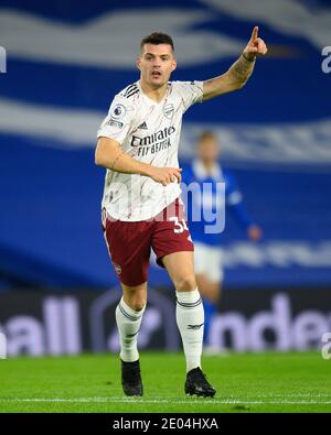 Brighton, Großbritannien. Dezember 2020. Amex Stadium, Brighton, 29. Dezember 2020 Arsenal's Granit Xhaka Bildnachweis: Kredit: Mark Pain/Alamy Live Nachrichten Stockfoto