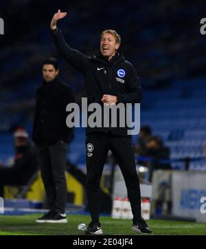 Brighton, Großbritannien. Dezember 2020. Amex Stadium, Brighton, 29. Dezember 2020 Brighton's Manager Graham Potter während ihres Premier League-Spiels gegen Arsenal. Bild-Kredit : Kredit: Mark Pain/Alamy Live Nachrichten Stockfoto