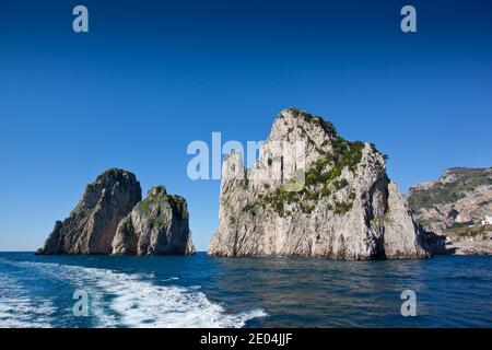 Felsen in Capri Stockfoto