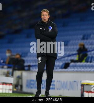 Brighton, Großbritannien. Dezember 2020. Amex Stadium, Brighton, 29. Dezember 2020 Brighton's Manager Graham Potter während ihres Premier League-Spiels gegen Arsenal. Bild-Kredit : Kredit: Mark Pain/Alamy Live Nachrichten Stockfoto