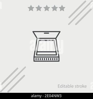 Scanner Vektor-Symbol Moderne einfache Vektor-Illustration Stock Vektor
