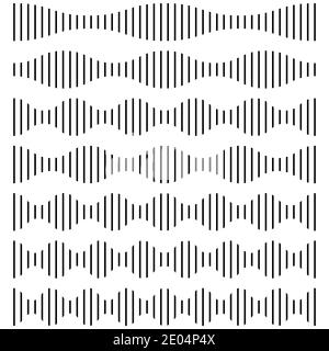 Set Schallwelle Schallwellenlinie, Wellenform, Vektor-Spektrum des Sound Equalizer Abstract Konzept Stimme, Musik Vibration Element Stock Vektor