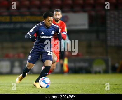 Leyton, Großbritannien. Dezember 2020. LONDON, ENGLAND - DEZEMBER 29: Ashley Nathaniel-George von Southend United während der Sky Bet League Two zwischen Leyton Orient und Southend United im Breyer Group Stadium, Leyton, UK am 29. Dezember 2020 Credit: Action Foto Sport/Alamy Live News Stockfoto