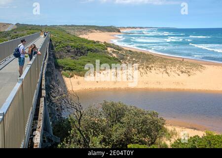 Alte Brücke in Kilcunda an der Bass Coast Rail Trail Stockfoto