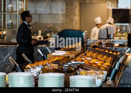 Frühstücksbuffet im Hotel Okura, Tokio Stockfoto