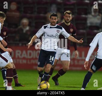 Tynecastle Park, Edinburgh, Schottland. UK 29. Dez. 20. Scottish Championship Spiel Hearts vs Arbroath. Arbroath Kris Doolan Kredit: eric mccowat/Alamy Live Nachrichten Stockfoto