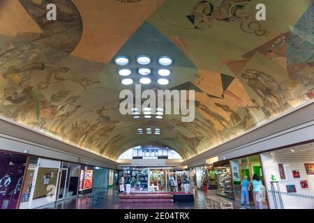 Deckenkunst in Galerias Santa Fe, Santa Fe Avenue, Buenos Aires, Argentinien Stockfoto