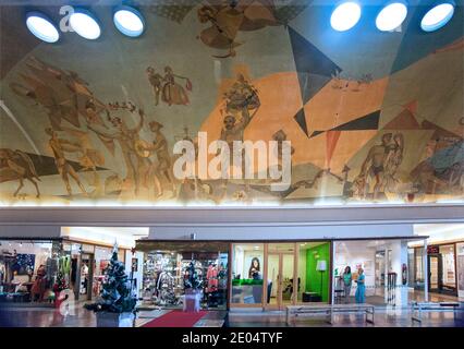 Deckenkunst in Galerias Santa Fe, Santa Fe Avenue, Buenos Aires, Argentinien Stockfoto