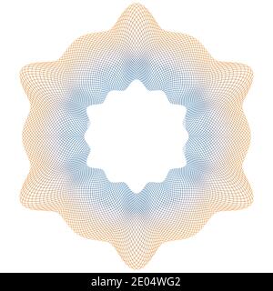 guilloche Wasserzeichen Schutz wertvolle Dokumente gegen Fälschung von Banknoten, Vektor-Guilloche Wasserzeichen für Diplom-Zertifikat Stock Vektor