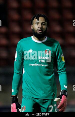 London, Großbritannien. Dezember 2020. Lawrence Vigoroux von Leyton Orient gesehen während des Sky Bet League 2 Spiels zwischen Leyton Orient und Southend United im Breyer Group Stadium, London, England am 29. Dezember 2020. Foto von Carlton Myrie/Prime Media Images. Kredit: Prime Media Images/Alamy Live Nachrichten Stockfoto