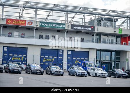 Nurburg, Deutschland - 20. August 2015. Straße zum Nürburgring. Stockfoto