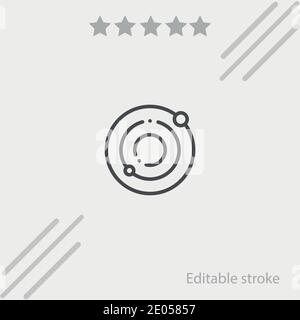 Orbits Vektor-Symbol Moderne einfache Vektor-Illustration Stock Vektor