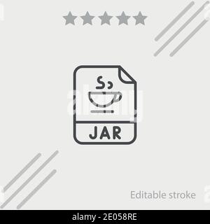 JAR Vektor-Symbol Moderne einfache Vektor-Illustration Stock Vektor