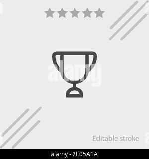 Trophäe Sportive Cup Umriss Vektor-Symbol Moderne einfache Vektor-Illustration Stock Vektor