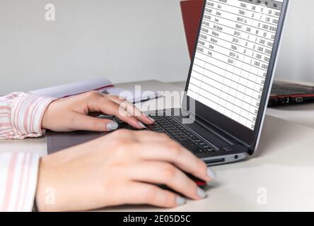 Zu Hause und im Büro jeden Tag beschäftigt Stockfoto