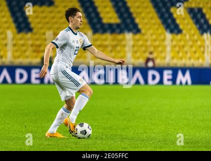 Istanbul, Türkei – 15. November 2020. Russische Fußball-Nationalmannschaft Mittelfeldspieler Daler Kuzyaev während UEFA Nations League Spiel Türkei gegen Russland (3-2) i Stockfoto