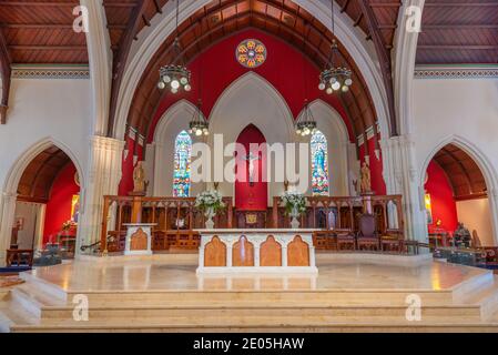 AUCKLAND, NEUSEELAND, 20. FEBRUAR 2020: Innenraum der Kathedrale St. Patrick und St. Joseph in Auckland, Neuseeland Stockfoto