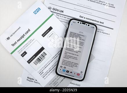 Positives Coronavirus-Testergebnis. Stockfoto