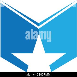 Buch Logo und Buchhandlung Symbol Vektor Design Vorlage Buch Logo Vorlage Vektor Illustration Design Stock Vektor