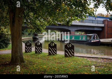 Banbury, Oxfordshire, England. Erneuerung und Ausbau des Einkaufszentrums Castle Quay, um zusätzliche Geschäfte und Restaurants zu bieten Stockfoto