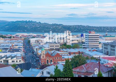 DUNEDIN, NEUSEELAND, 24. JANUAR 2020: Luftaufnahme von Dunedin in Neuseeland Stockfoto
