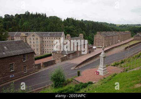 New Lanark, David Dales House, Mill No 1 (Hotel), Wee Row Stockfoto