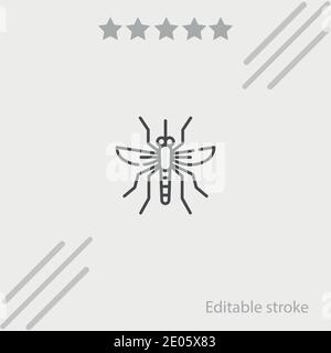Mückenvektor Symbol Moderne einfache Vektor-Illustration Stock Vektor