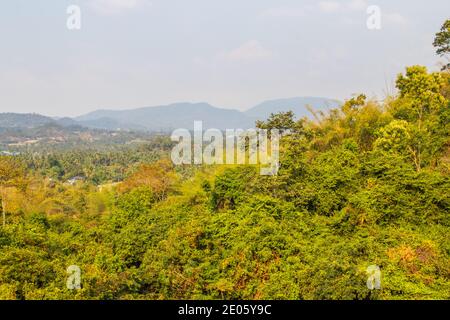 Die Landschaft um Wat Khao Tabak in Si Racha Thailand Asien Stockfoto