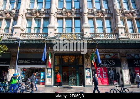 Gran Hotel Ciudad de Mexico an der Avenida 16 de Septiembre neben dem Zocalo Constitution Square, Mexico City CDMX, Mexiko. Stockfoto