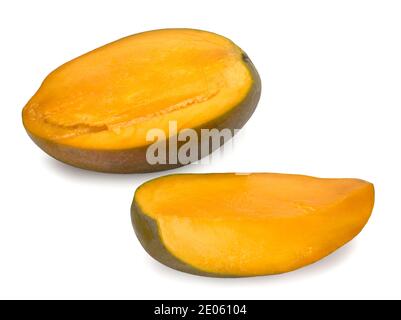 Geschnitten Mango Frucht, natürliche Optik Stockfoto