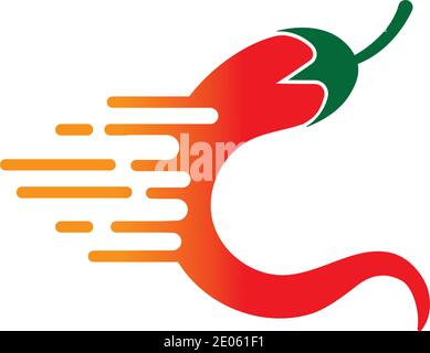 Chili Hot Symbol und Logo Vektor-Symbol Stock Vektor
