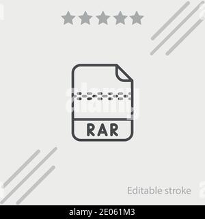 rar Vektor-Symbol Moderne einfache Vektor-Illustration Stock Vektor