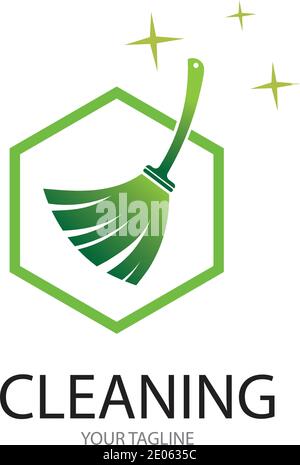 Vektorvorlage für Logo und Symboldarstellung reinigen Stock Vektor