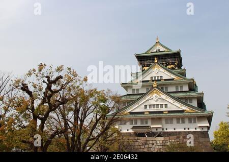 Schloss in osaka in japan Stockfoto