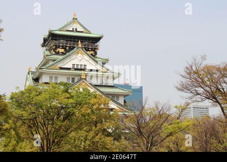 Schloss in osaka in japan Stockfoto