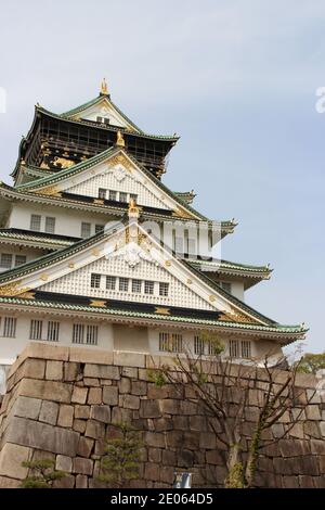 Schloss in osaka in japan Stockfoto